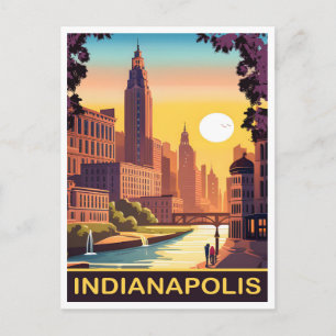 Indianapolis, White River, Indiana, Resa Vykort