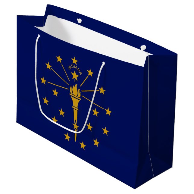Indianas delstatsflagga (Framsidan Vinklad)