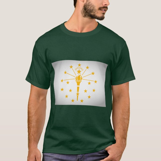 Indianas delstatsflagga 2 t shirt (Framsida)