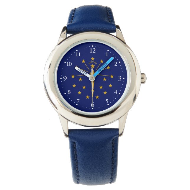 Indianas delstatsflagga armbandsur (Framsida)