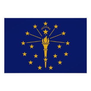 Indianas delstatsflagga fototryck