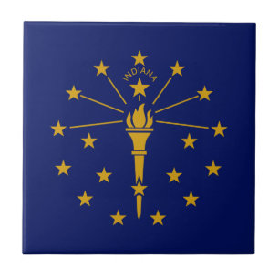 Indianas delstatsflagga kakelplatta
