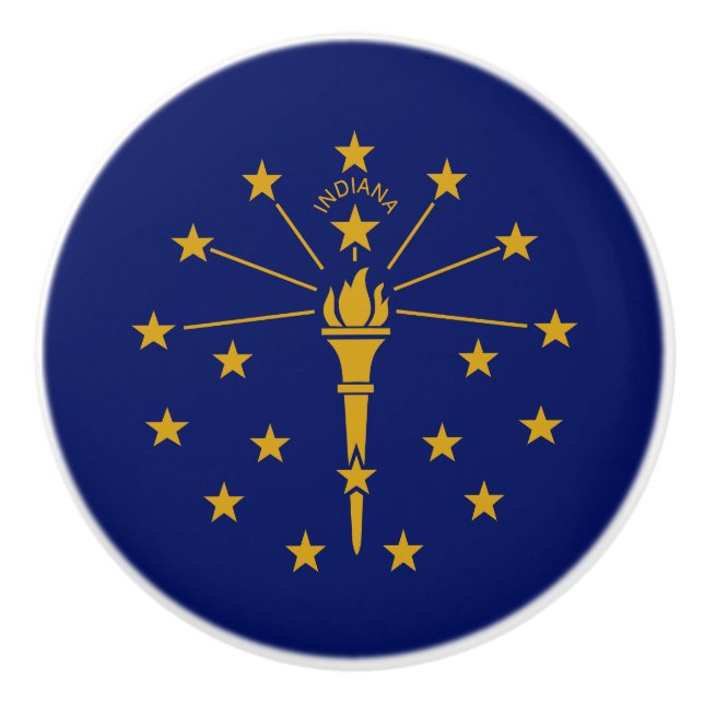 Indianas delstatsflagga knopp (Framsidan)