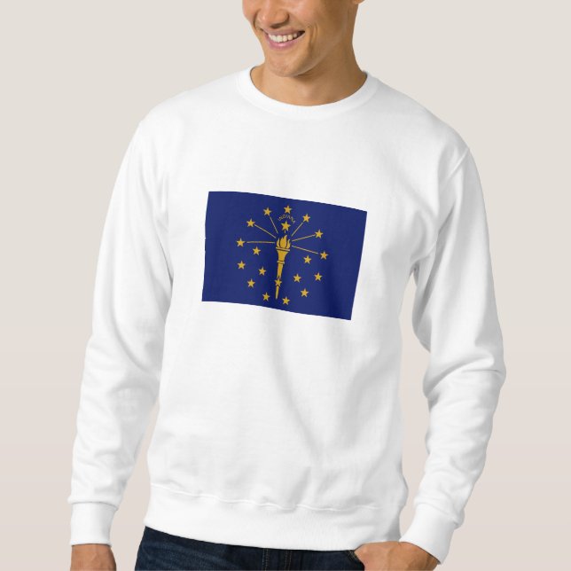 Indianas delstatsflagga lång ärmad tröja (Framsida)