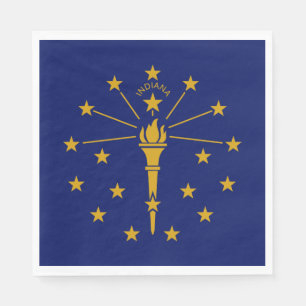 Indianas delstatsflagga pappersservett