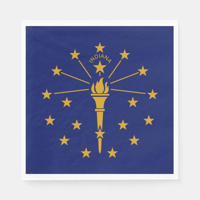 Indianas delstatsflagga pappersservett (Framsidan)