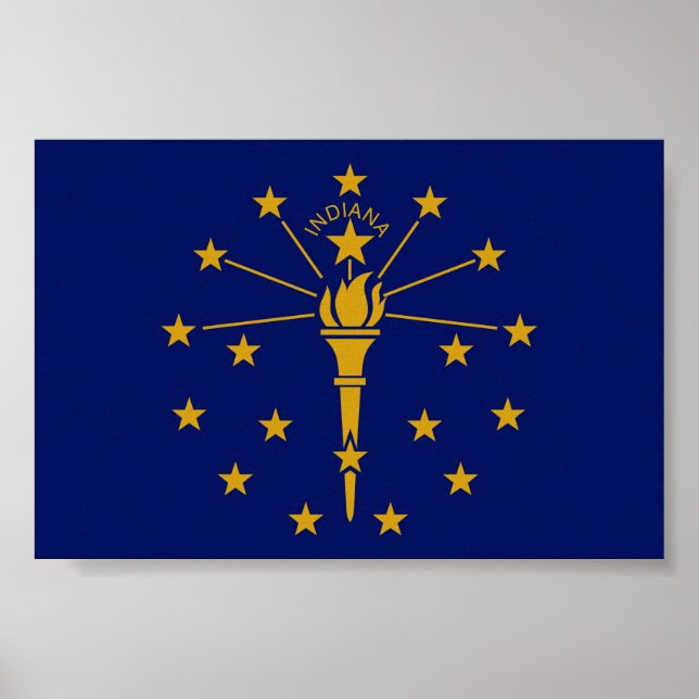 Indianas delstatsflagga poster (Framsidan)