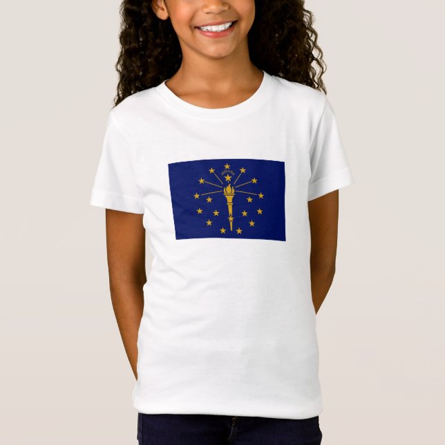 Indianas delstatsflagga t shirt (Framsida)