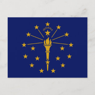 Indianas delstatsflagga vykort