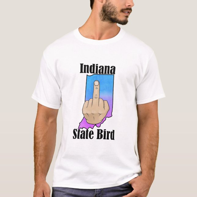Indianas delstatskjorta t-shirt mitten finger färg (Framsida)