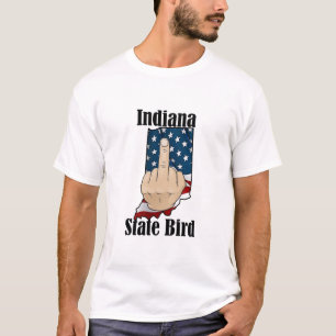 Indianas delstatskjorta t-shirt mitten finger flag