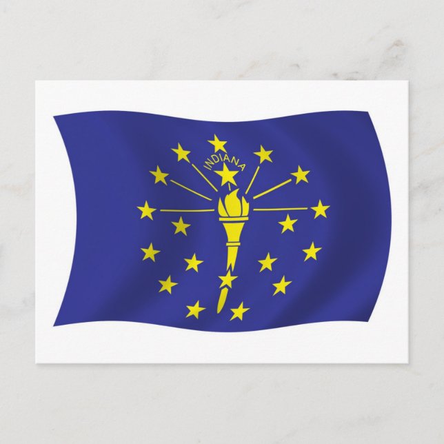 Indianas flagga vykort (Framsida)