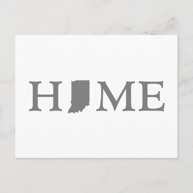 Indianas hemstat Shaped Brev Hoosier Ord Art Vykort (Framsida)