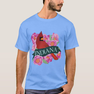 Indianas statliga blomma och fågel t shirt
