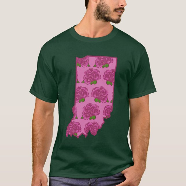 Indianas statliga blomma Peony T Shirt (Framsida)