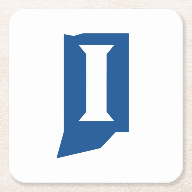Indianas statsuniversitet underlägg papper kvadrat (Framsidan)