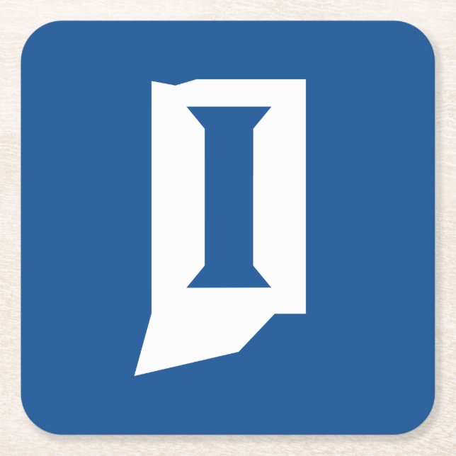 Indianas statsuniversitet underlägg papper kvadrat (Framsidan)