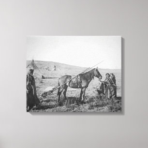 IndianCreefolk av westerna Kanada, c.1 Canvastryck