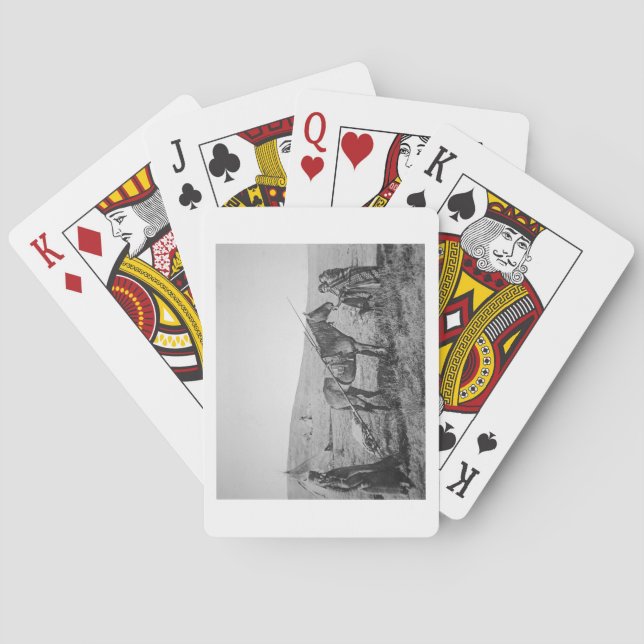 IndianCreefolk av westerna Kanada, c.1 Spelkort (Baksidan)