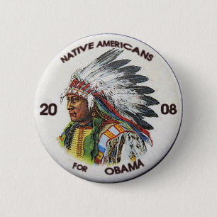 Indianer för Obama knäppas Knapp