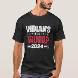 Indianer for Trump 2024 American Flagga T Shirt