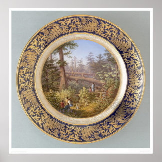 Indianer i Sitka, Alaska Forest Plate (2953A) Poster