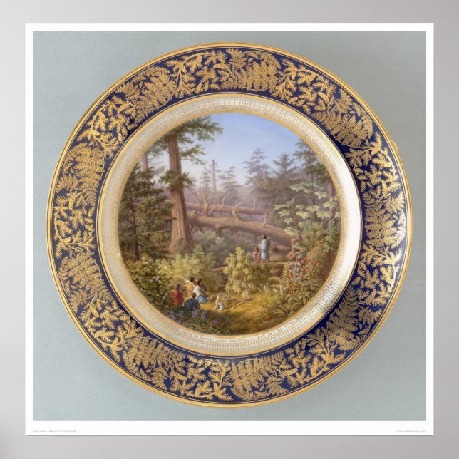 Indianer i Sitka, Alaska Forest Plate (2953A) Poster (Framsidan)