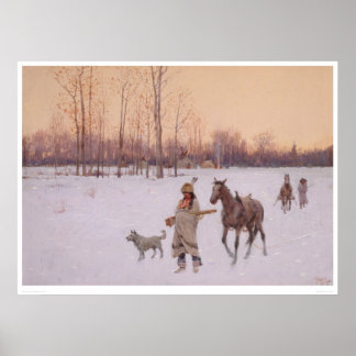 Indianer i Snö (0565A) Poster