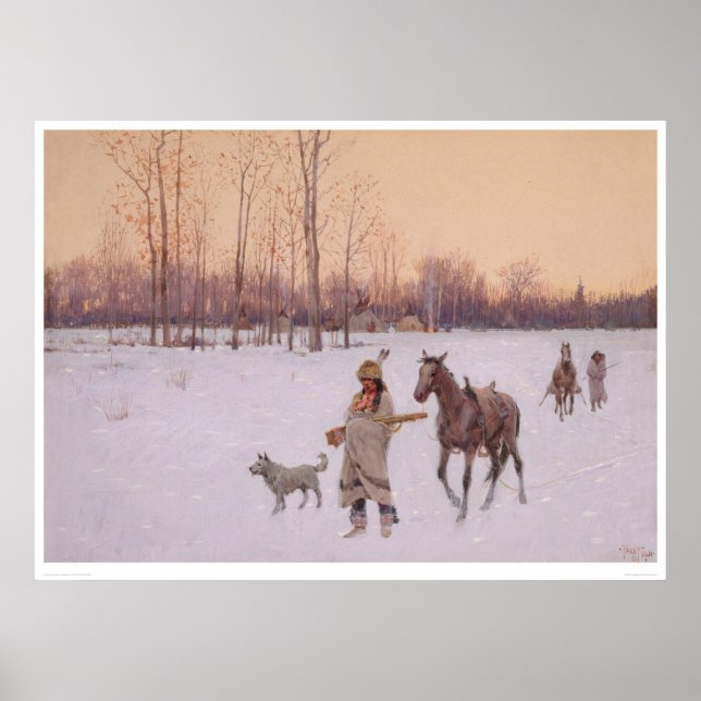 Indianer i Snö (0565A) Poster (Framsidan)