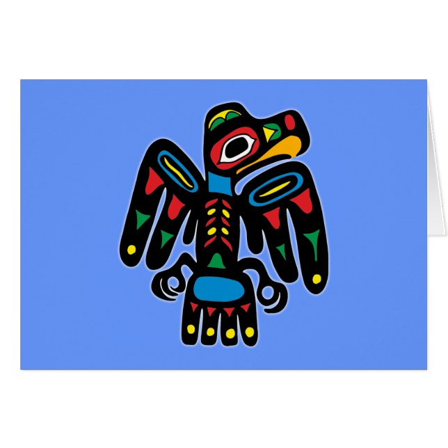 Indianer Native American Rabe raven Hälsningskort (Framsidan Horizontal)