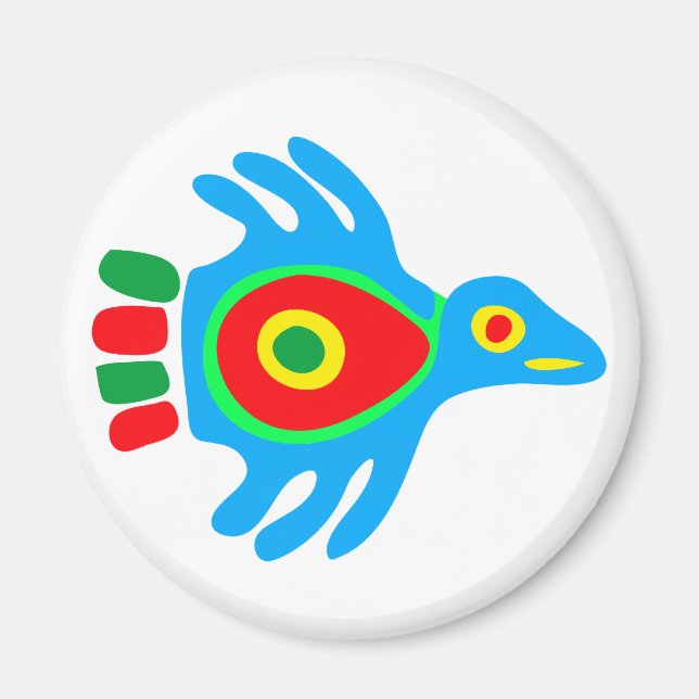 Indianer native american Vogel bird Magnet (Framsidan)
