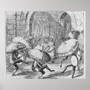 Indianer som firar Chuno eller Potato Poster