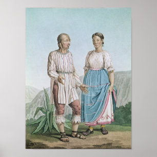Indianernas kostnader för Michouacan Poster