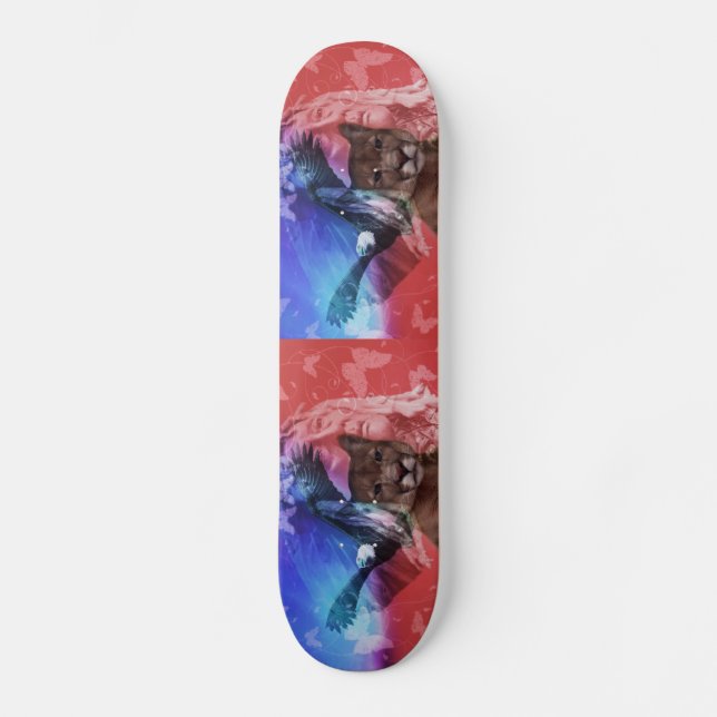Indianhövding Old School Skateboard Bräda 21,6 Cm (Framsida)