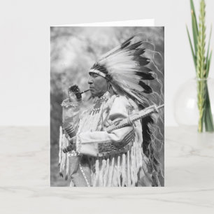 Indianhövdingen Whirlwind Soldier, 1925 Kort