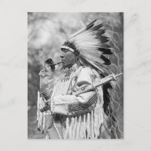 Indianhövdingen Whirlwind Soldier, 1925 Vykort