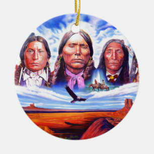 indianindierchefer julgransprydnad keramik