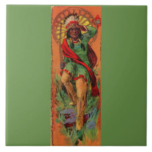 Indianindierillustration 1919 kakelplatta