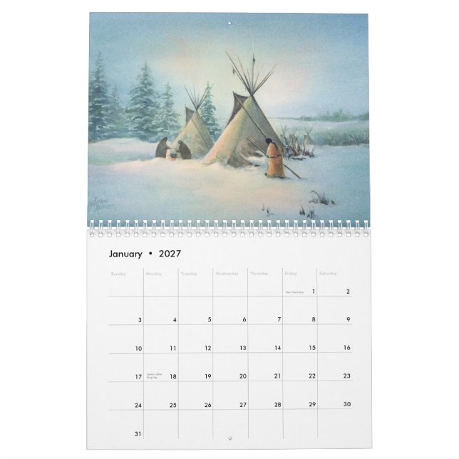 INDIANKALENDER av SHARON SHARPE Kalender (Jan 2027)
