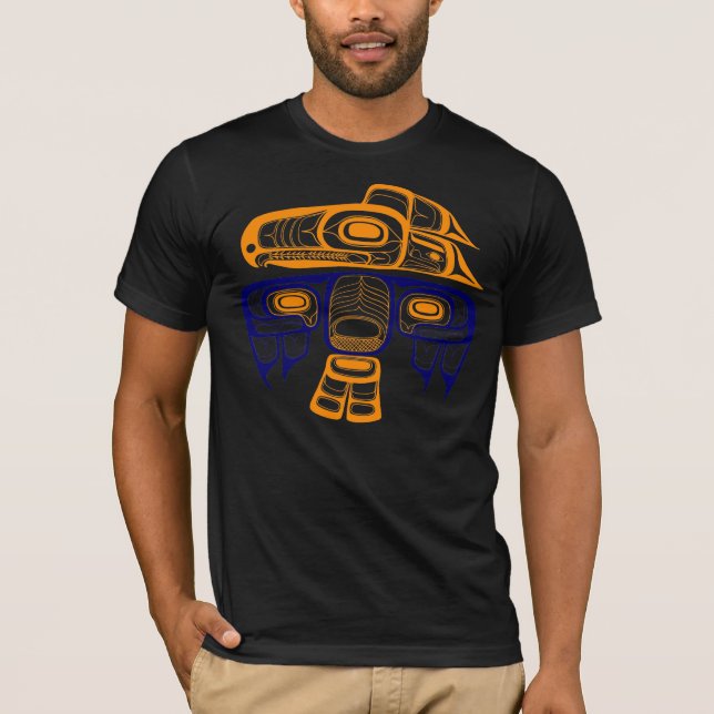 Indiankonst: Tlingitthunderbird T Shirt (Framsida)