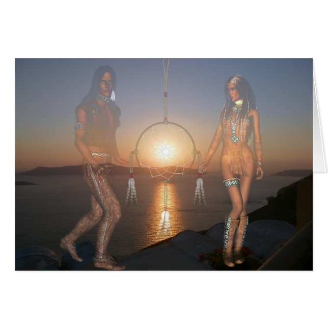 Indiankort Hälsningskort (Framsidan Horizontal)