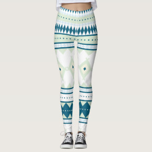 Indianmönster: Påfågelhimmel Leggings