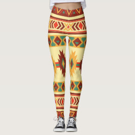 Indianmönster: Solig jord tonar Leggings