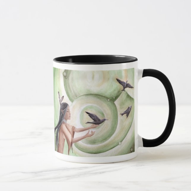 Indianmugg som budbärarna rånar mugg (Höger)