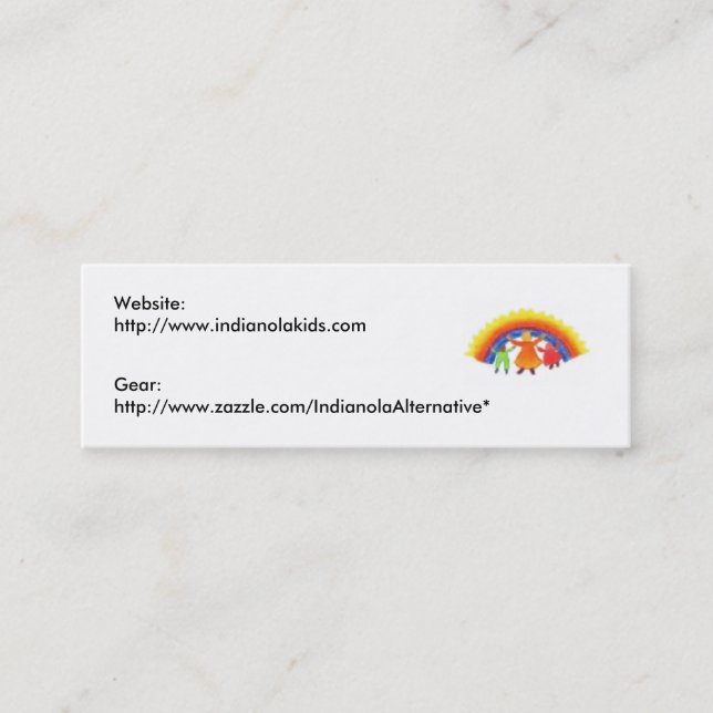 Indianola alternativkort mini visitkort (Framsida)