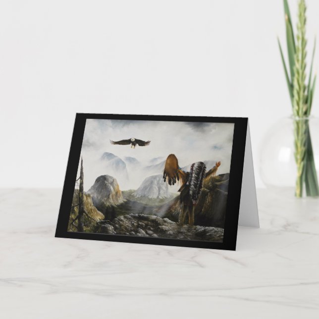 IndianPainting~ välkommen vän Helgkort (Framsida)