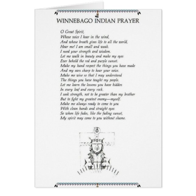 indianparyer hälsningskort (Framsidan)