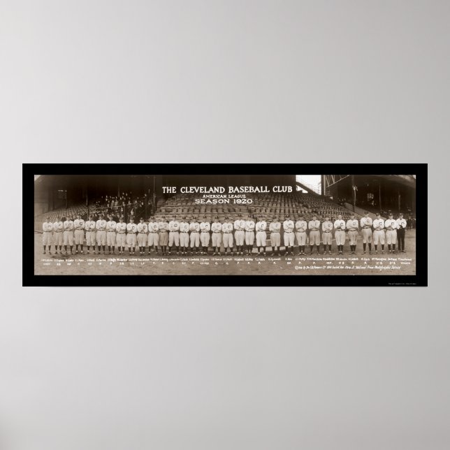 Indians baseball Photo 1920 Poster (Framsidan)