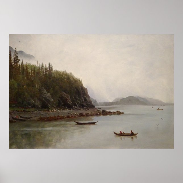 Indians Fishing Albert Bierstadt Poster (Framsidan)