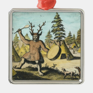 IndianShaman Julgransprydnad Metall